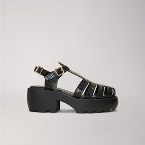 Maje fisherman leather sandals with tread